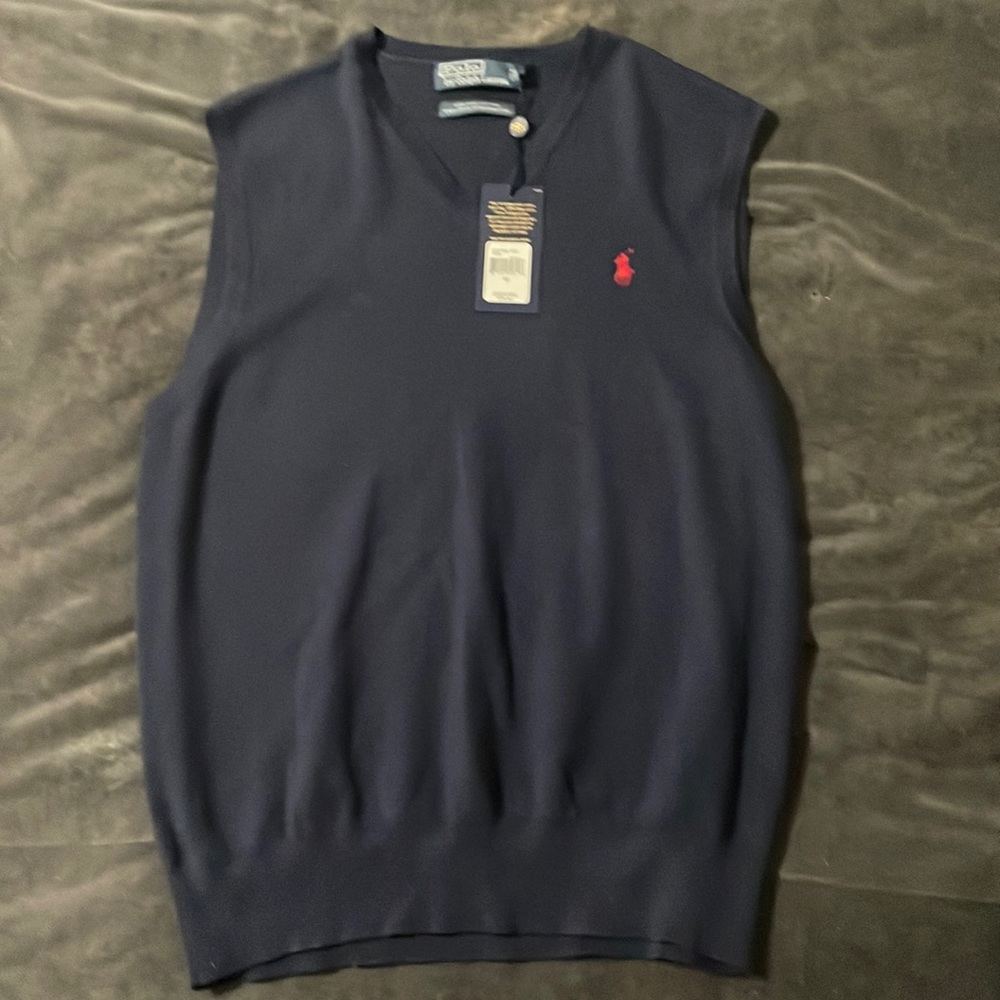 New with tags Ralph Lauren navy blue sweater vest
